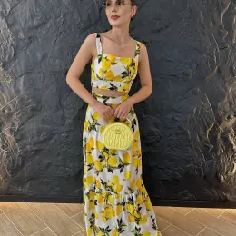 Костюм з принтом лимонів