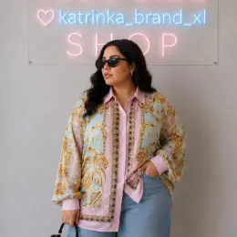 Елегантна рожева сорочка в принт katrinka_brand_xl