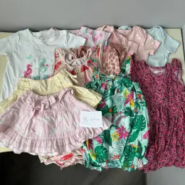 Комплект літнього одягу для дівчинки 80-86 см (сукні, сарафани, майки, боді, спідниці)