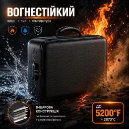 Вогнестійкий органайзер для документів та цінностей з кодовим замком