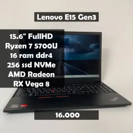 Ноутбук Lenovo ThinkPad E15 Gen3 AMD Ryzen 7 5700U 16GB RAM 256GB SSD