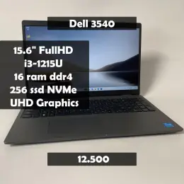 Ноутбук Dell Latitude 3540 15.6" FullHD, Intel Core i3-1215U, 16GB DDR4, SSD 256GB NVMe