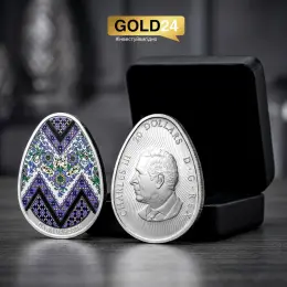 Срібна монета "Писанка" Канада 2026р, 31.1г, 999.9 проба