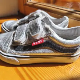 Кеды Vans серебристые для девочки, размер 25