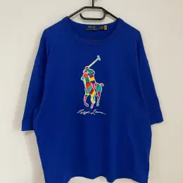 Футболка Polo Ralph Lauren синя oversize