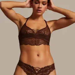 Бралет Hunkemoller NOIR коричневый кружевной