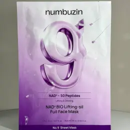 Тканинна ліфтинг-маска Numbuzin No.9 NAD Bio Lifting-sil Full Face Mask