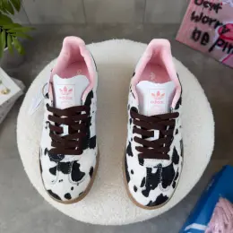 Adidas Samba Cow Print Pink Laces