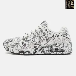 Кросівки Skechers UNO білі з чорним малюнком