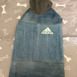 Одяг для собак Adidas джинсовий з капюшоном