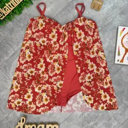 Суцільний купальник з пеньюаром Т U кольору попілу троянди в квітковий принт, розмір UK 20 / НАШ 54