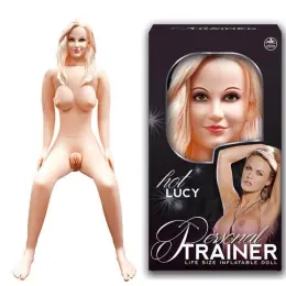 Надувна 3D лялька Hot Lucy з двома отворами та віброкулею, 170см
