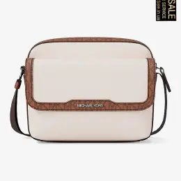 Чоловіча сумка Michael Kors кросбоді зі шкіри та канвасу