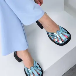 Летние туфли из натуральной лаковой кожи