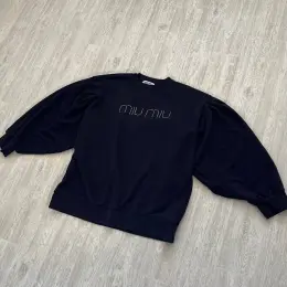 Miu Miu Big Crystals Logo Sweatshirt XXL