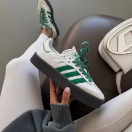 Adidas Samba Platform White / Green premium шкіра розміри 36-41