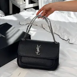 Saint Laurent Niki Grained Lambskin Black / Silver