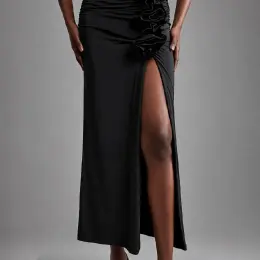 Karen Millen Чорна спідниця максі з розрізом EUR L / НАШ 50