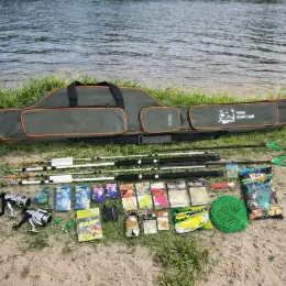 Набір риболовний Карповий на 30 предметів (Crocodile 1,8 м Білий)