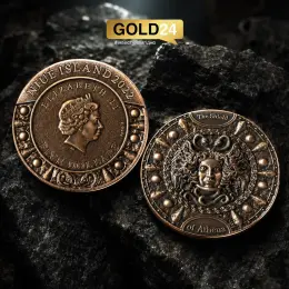 Монета срібна «Щит Афіни» Ніуе 999 проба 62,2г