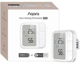 Розумний термостат Aqara W500 16A 3600Вт для підігріву підлоги з LCD дисплеєм та підтримкою Zigbee білий