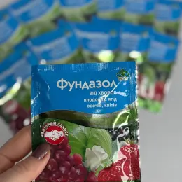 Фунгіцид Фундазол від хвороб плодових, ягід, овочів, квітів 10 г