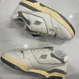 New Balance 550 White/Grey Leather Sneakers 40 EU