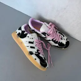 Adidas Samba Cow Print Pink Laces