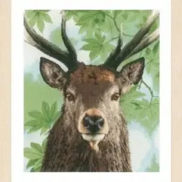 Набір для вишивки хрестом LanArte Proud red deer "Олень" 40*49 см