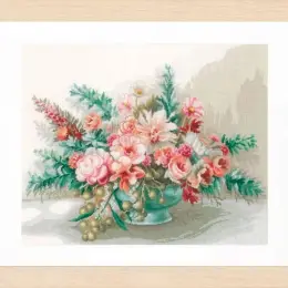 Набір для вишивки хрестом LanArte Bouquet of flowers "Букет квітів" 45*37 см