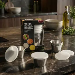 Набір соусниць з кришками Sauce Bowls, 8 шт, нержавіюча сталь 304