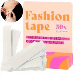 Fashion Tape 50 шт - прозорі двосторонні стрічки для одягу 12x85 мм