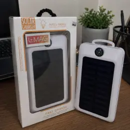 Power Bank 18000 mAh з сонячною панеллю та лампою