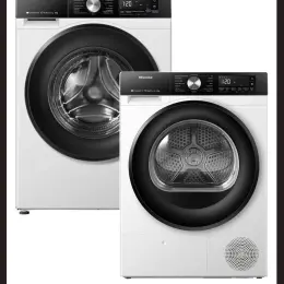 Комплект: пральна машина Hisense WF3S8045BW3/UA (8 кг) + сушильна машина Hisense DH3S802BW3/UA (8 кг)