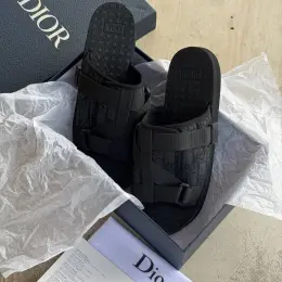 Dior Sliper Black текстиль
