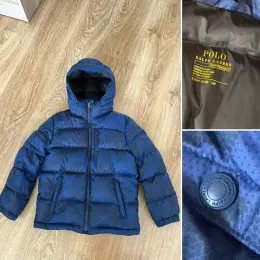 Дитячий пуховик Polo Ralph Lauren темно-синій на 5-6 років