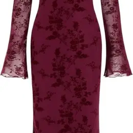 CIDER Wedding Guest Long Sleeve Maxi Dress жіноча максі-сукня Burgundy