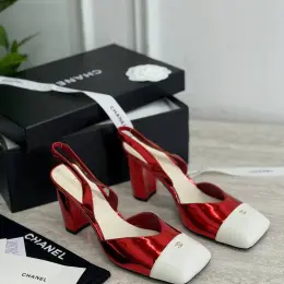 Туфлі Chanel червоно-білі