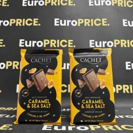 Шоколад Cachet Milk Chocolate Caramel & Sea Salt 300г