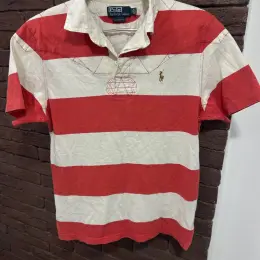 Vintage Polo Ralph Lauren rugby custom fit striped shirt M