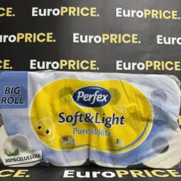 Туалетний папір дитячий Perfex Soft & Light 3-шаровий 16 рулонів