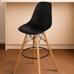Стілець барний TOWER WOOD чорний 72 см