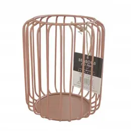 Metalowy Lampion Różowy Loft / Boho - декоративный металлический фонарик-подсвечник