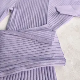 Жіночий костюм у рубчик лавандовий S/M