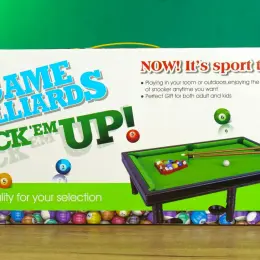 Настільний більярд Game Billiards Rack 'Em Up з кулями та киями