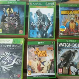 Ігри для Xbox: Addam's Family, Assassin's Creed, Borderlands 3, Saints Row The Third, Watch Dogs, It Takes Two, AC III Liberation