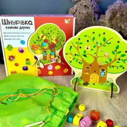 Деревянная развивающая игрушка "Сказочное дерево" для детей от "WToys"