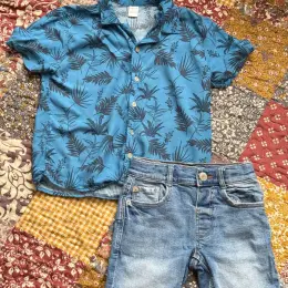 Комплект для хлопчика: сорочка LC Waikiki та джинсові шорти Zara, 3-4 роки (104 розмір)