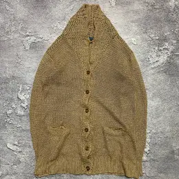 VINTAGE RALPH LAUREN LINEN KNITTED CARDIGAN M