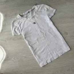 Оригінальна футболка Calvin Klein біла бавовняна розмір S